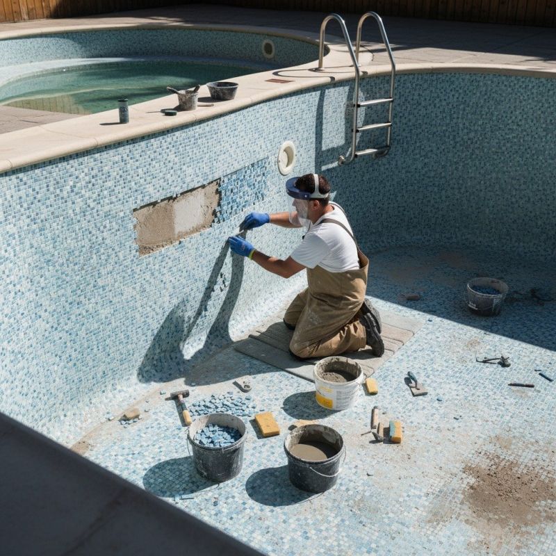 Local Pool Pavers Repair pros at work